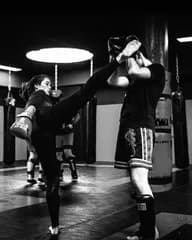 Trainerin Denise, Kickboxen